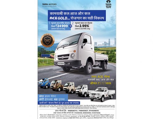 Print ad for TATA Intra Truck featuring Akshay Kumar