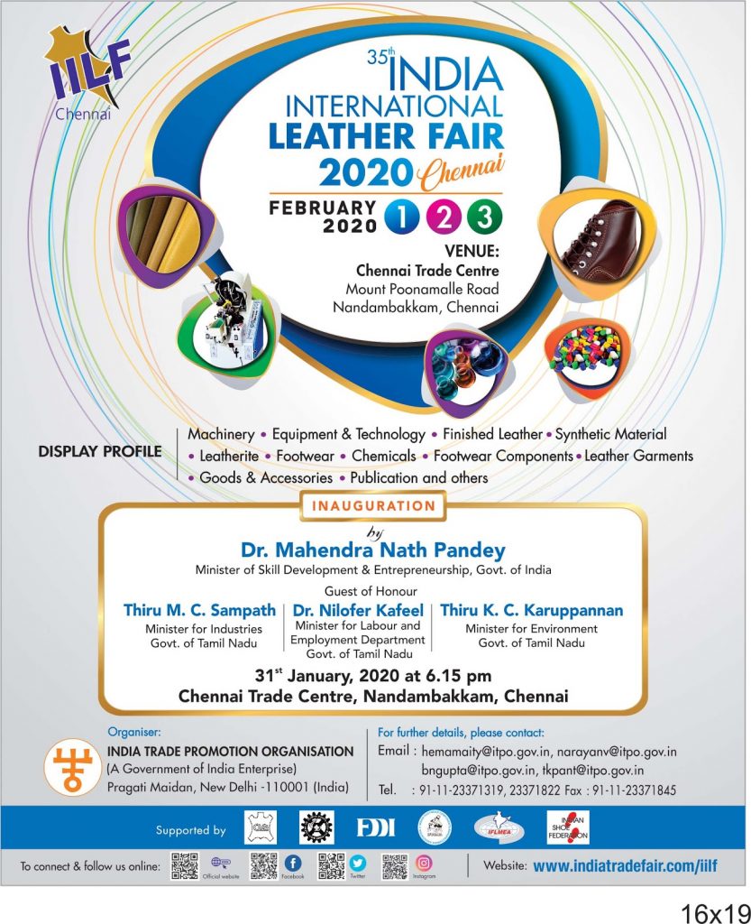 35th India International Leather Fair, Chennai 360° Media GraphisAds